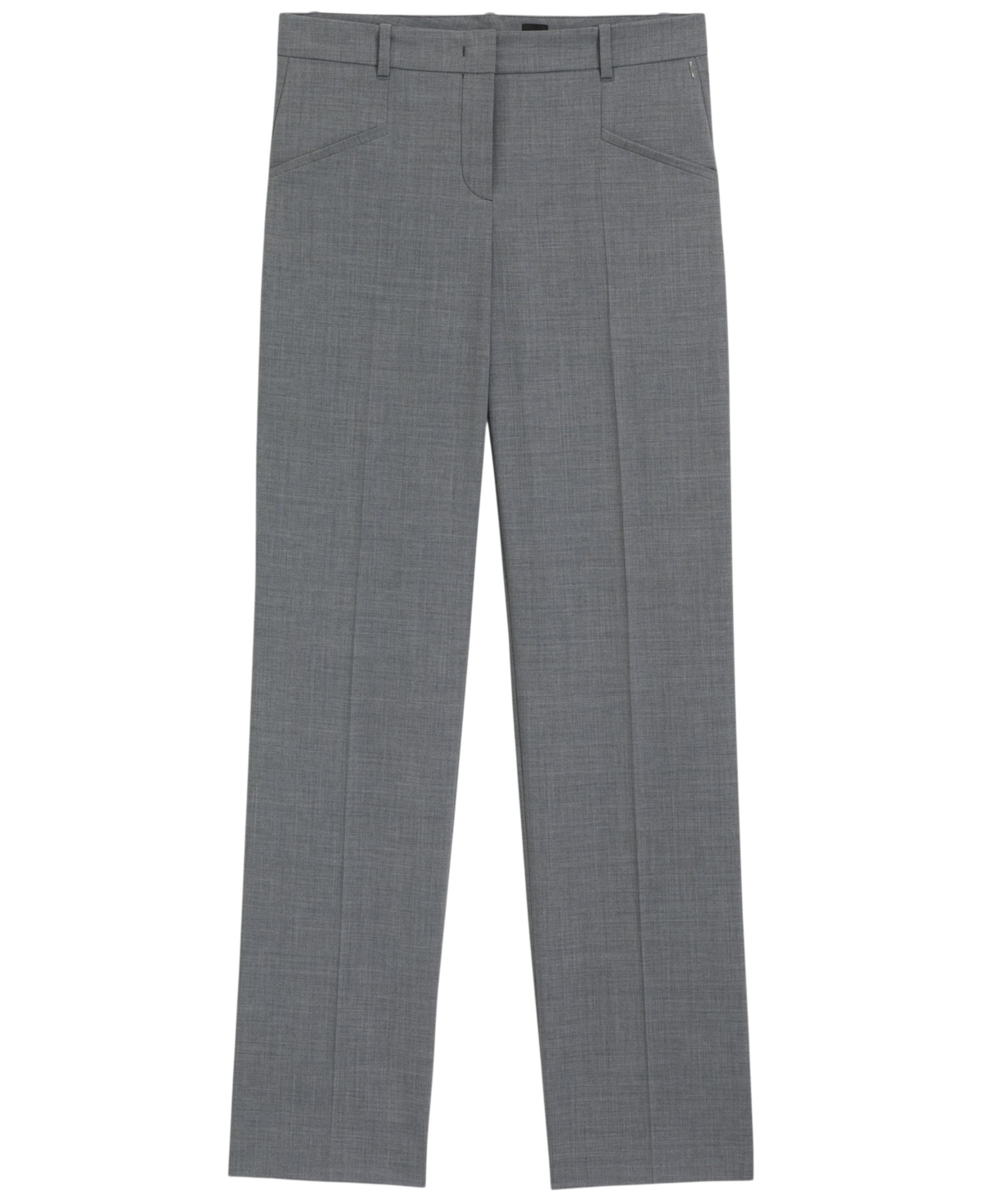 Hugo Boss Boss By  Women's Melange Virgin Wool Relaxed-fit Pants In Gray