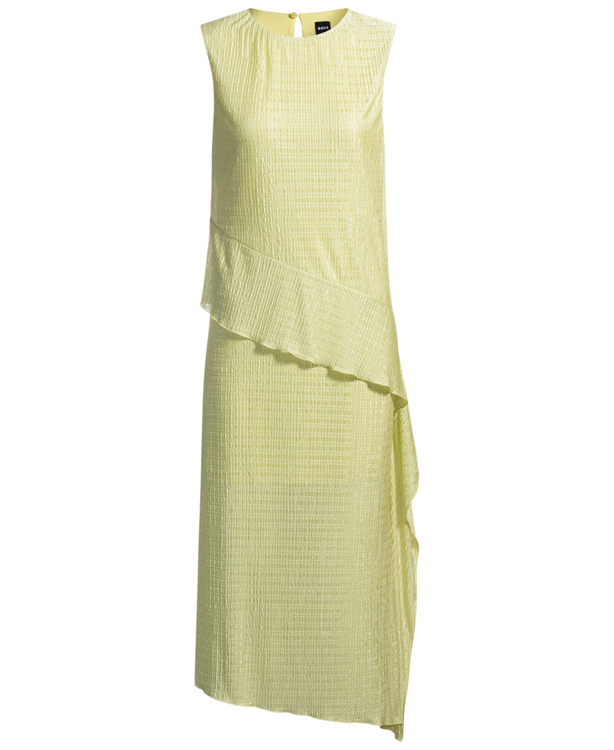 Hugo Boss Boss By  Women's Layered Effect Plisse Dress In Green