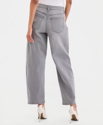 Women's High-Rise Rhinestone Barrel-Leg Jeans, Macy's Exclusive