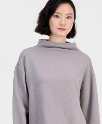 Women's Funnel Neck Long-Sleeve Box Top