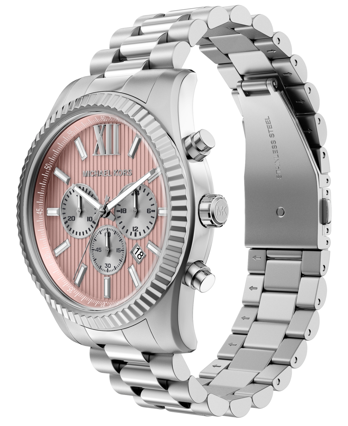 Michael Kors Men's Lexington Chronograph Stainless Steel Watch, 45mm