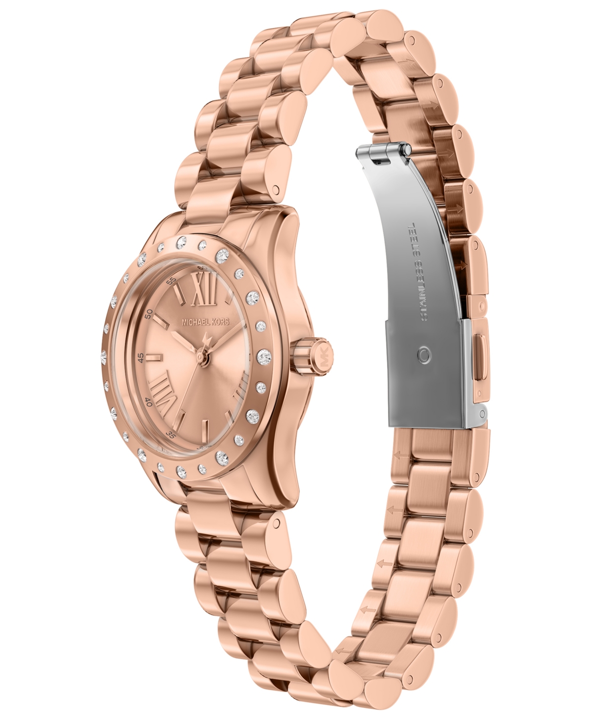 Michael Kors Women's Lexington Three-Hand Rose Gold-Tone Stainless Steel Watch and Jewelry Set, 26mm