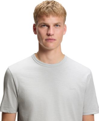 Men's Cotton Slub Logo Detail T-Shirt