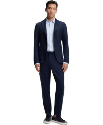 Men's Printed Cotton Blend Slim-Fit Dress Shirt