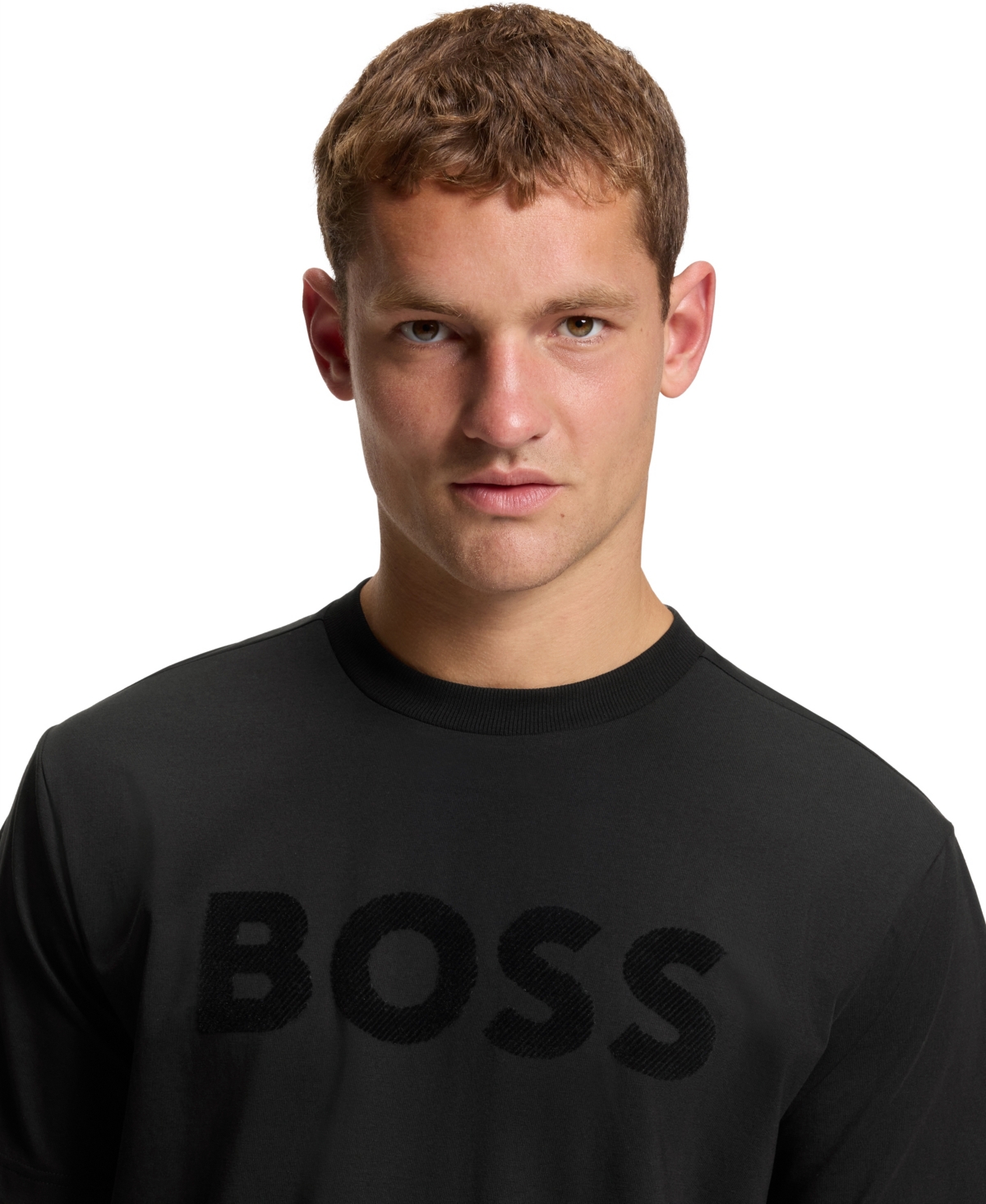 Boss by Hugo Boss Men's Stretch Cotton Tonal Logo Relaxed-Fit T-Shirt