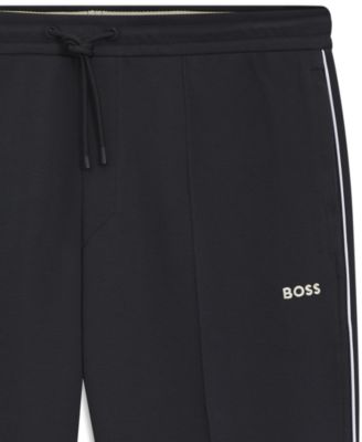 Men's Piped-Detail Cotton-Blend Tracksuit Bottom Pants