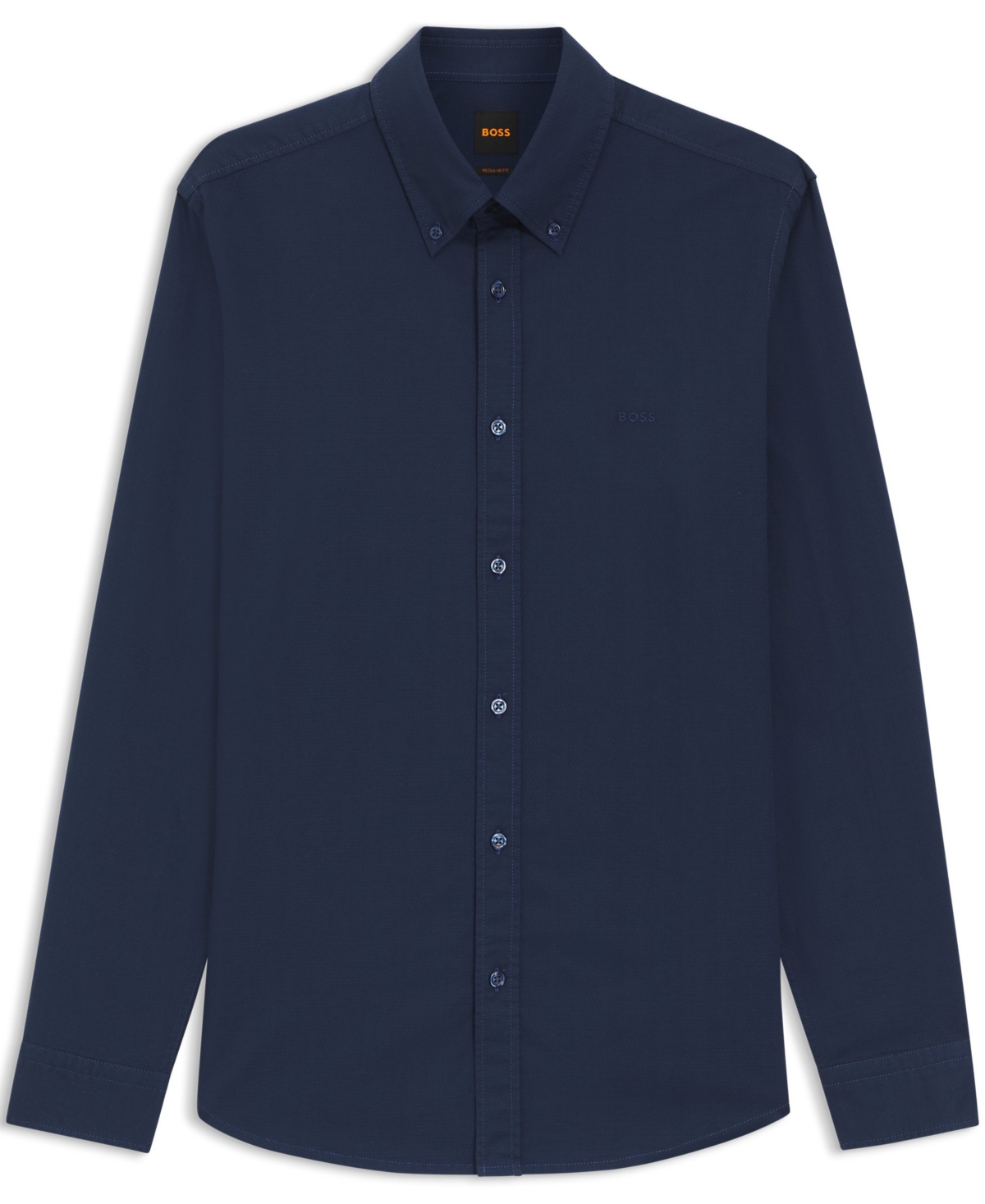 Boss by Hugo Men's Stretch-Cotton Dobby Regular-Fit Dress Shirt