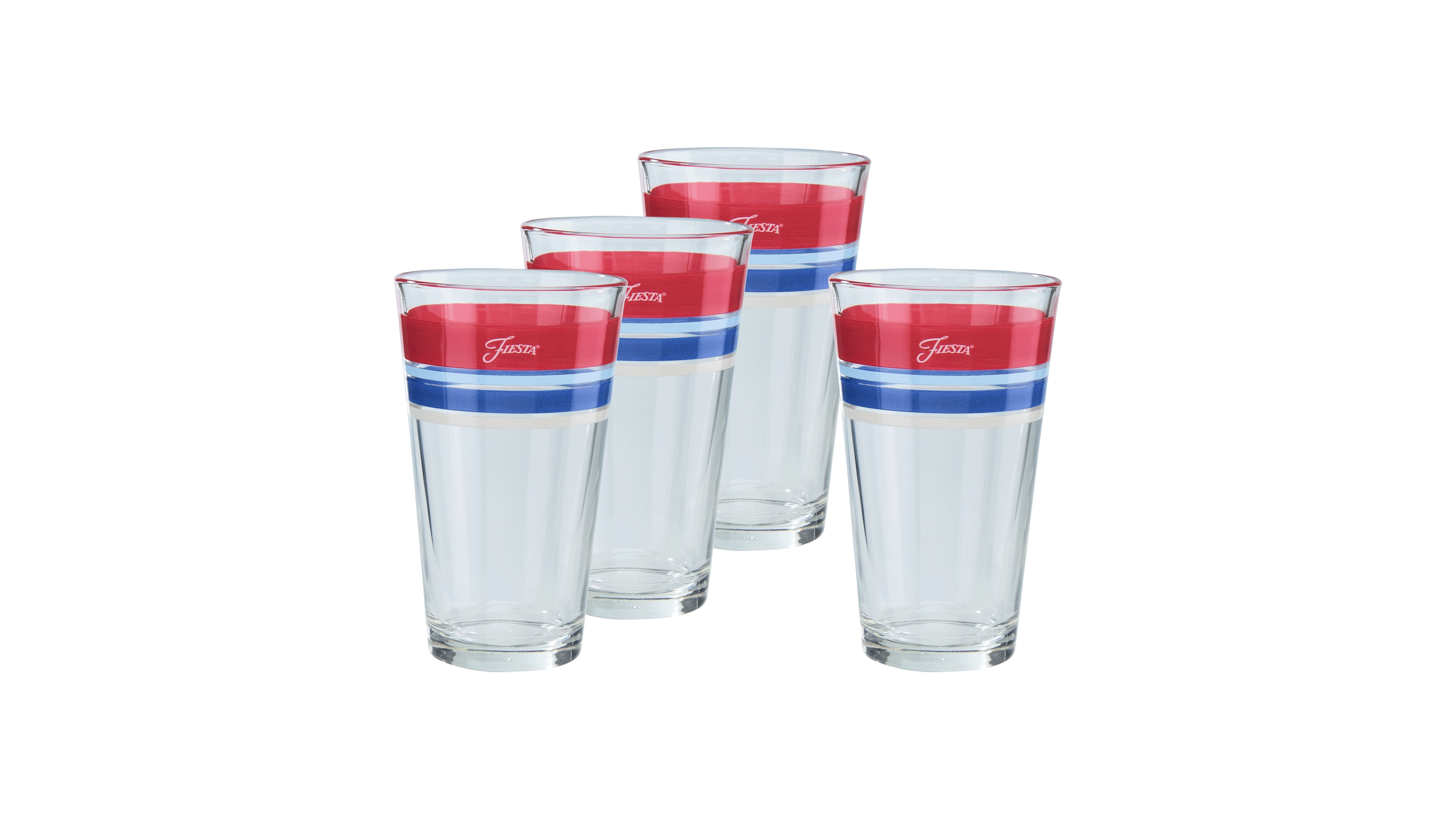 Fiesta Americana Tapered Cooler Glasses, Set of 4
