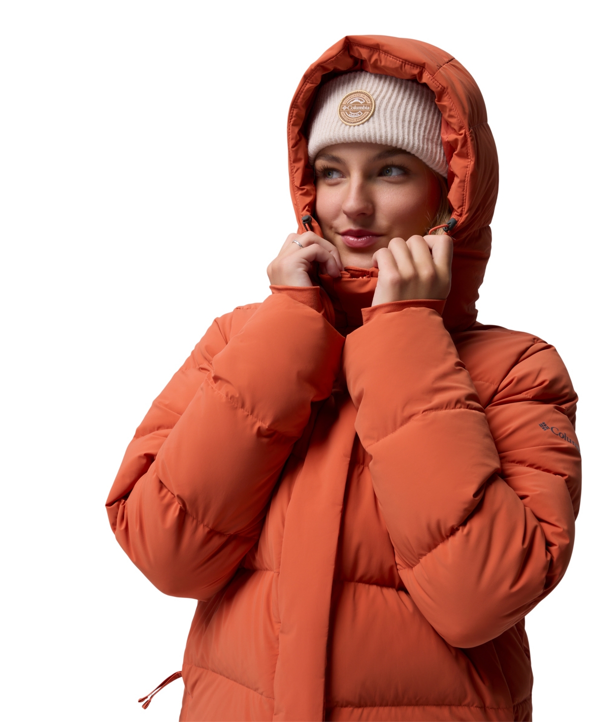 Columbia Women's Amaze Puffer Hooded Jacket In Orange