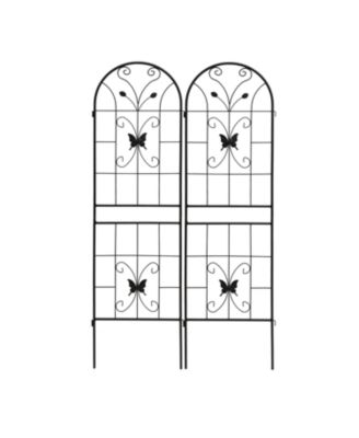 2 Pack Metal Garden Trellis 71" Rustproof Black