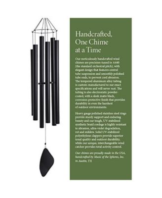 Quartal Soprano Wind Chimes, Black, 30in