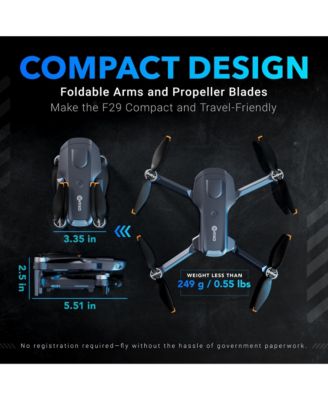 Drone with 4K UHD Camera for Adults, " Touch Screen Remote, Auto Return, Wind Resistance, Battery for 23 Mins Flight Time, Intelligent Flight