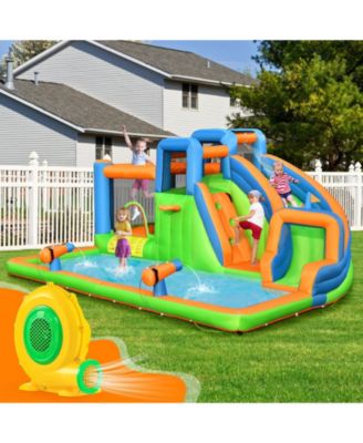 480W Air Blower Air Pump Fan with Convenient Handle and Ground Stakes