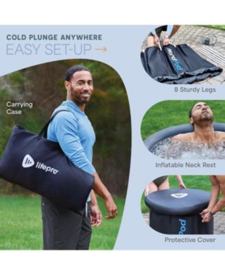 Portable Ice Bath Tub with Cover & Bag - Durable Cold Plunge Tub for Athletes, Adults, Home & Outdoor Therapy