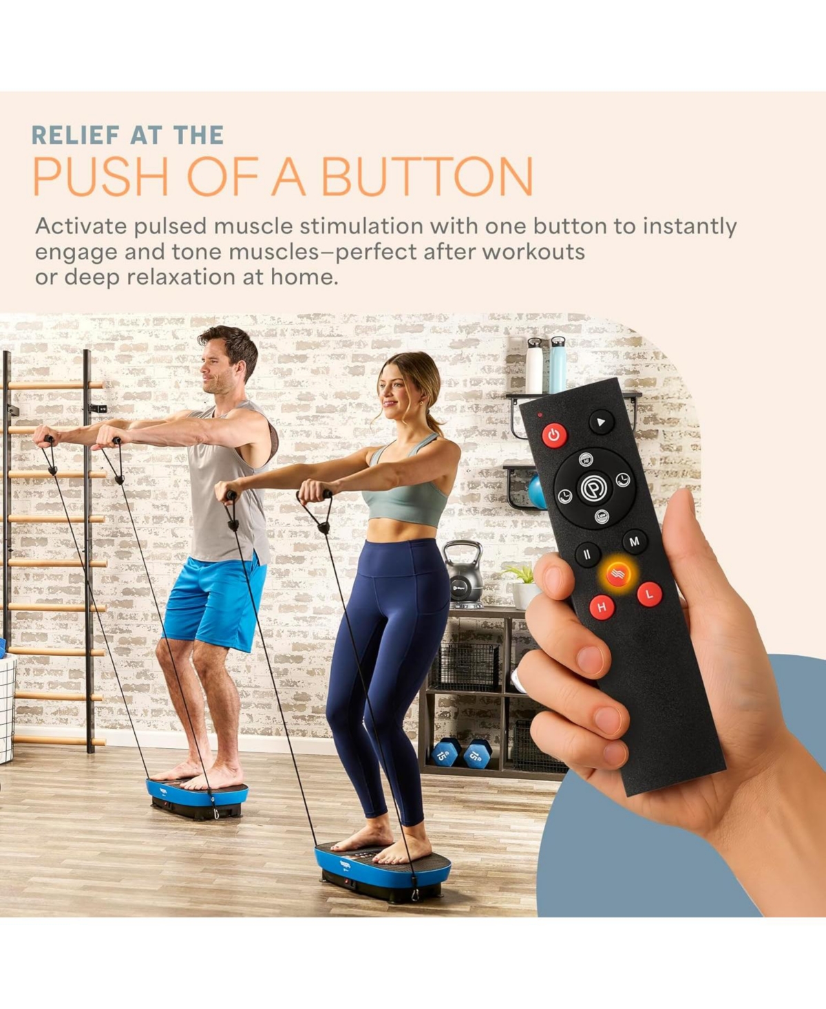 Lifepro Vibration Plate Exercise Machine with Footpad Pulse Technology – 99 Speeds, 9 Programs, Remote & Resistance Bands – Max Weight 2