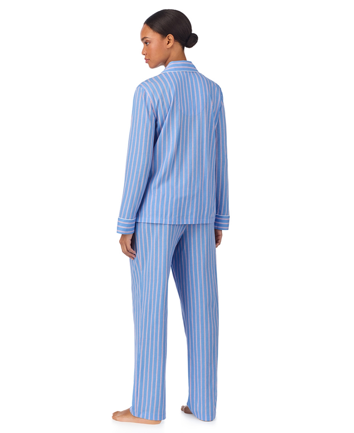 Lauren Ralph Women's Long-Sleeve Top and Pajama Pants, 2-Piece Set