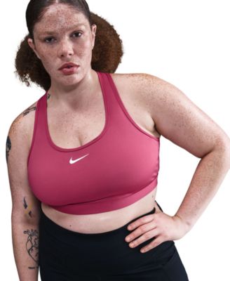 Plus Size Active Medium-Support Padded Logo Sports Bra