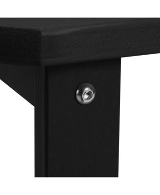 2-Tier Outdoor HDPE Modern Adirondack Square Patio Side Table