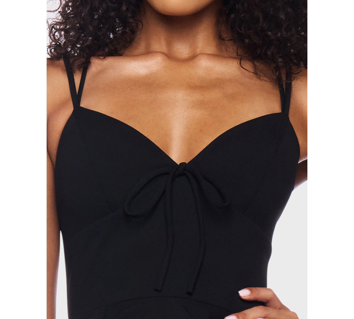 Alex & Sophia Juniors' Double Layer Drop V-Neck Dress