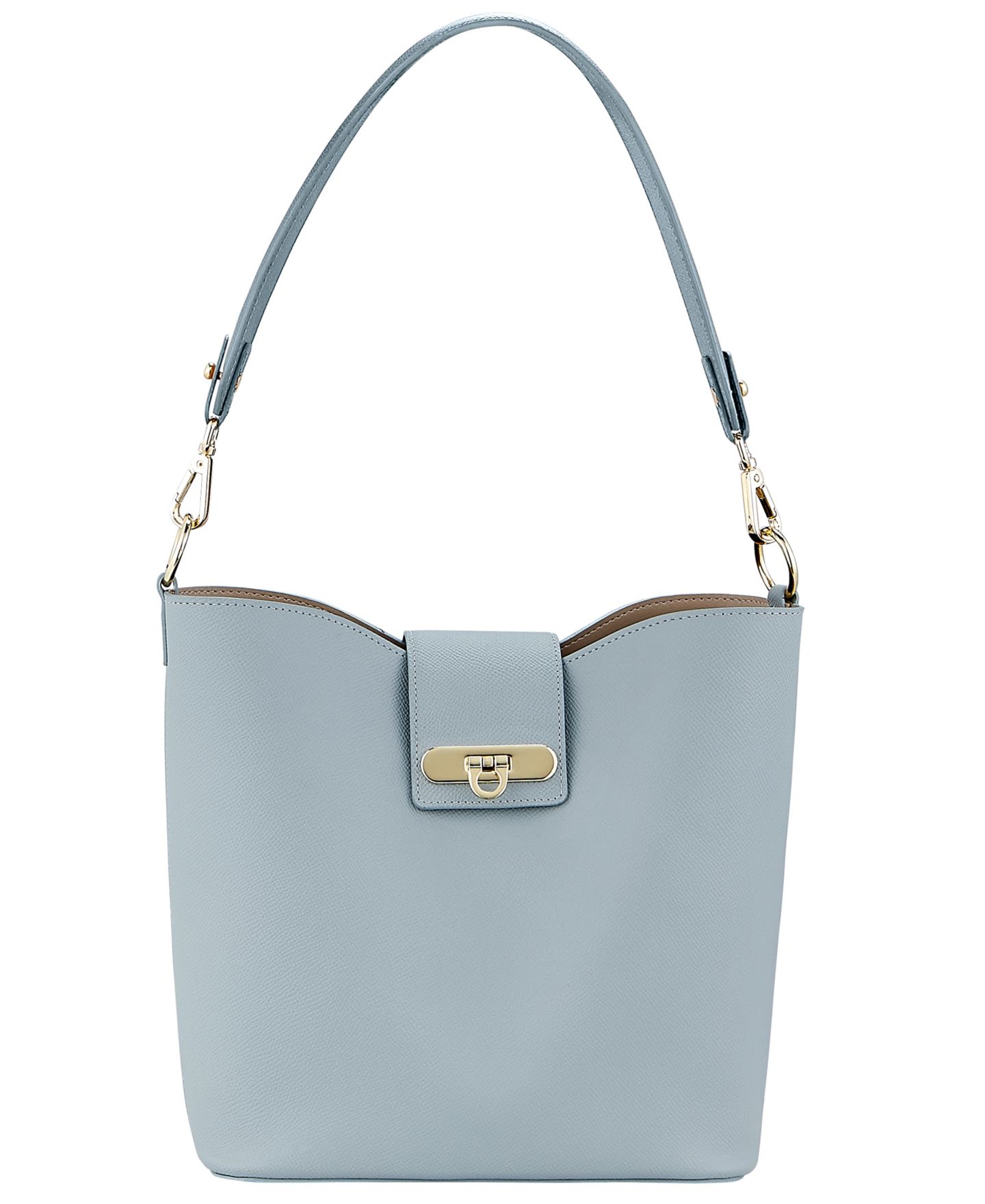 Женская сумка GiGi New York Isabel French Calfskin Leather Bucket, цвет: Светлый синий — фото 1
