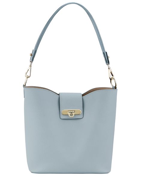 Женская сумка GiGi New York Isabel French Calfskin Leather Bucket, цвет: Светлый синий