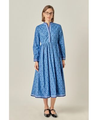 Women's Stripe Trim Maxi Dress