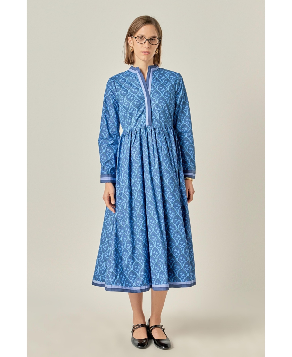 English Factory Women's Stripe Trim Maxi Dress