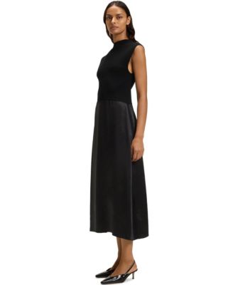 Hugo Boss - BOSS by  Women’s Satin Skirt Knitted Dress