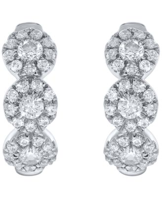 Macy's - White Diamond Earrings (1/2 ct. t.w.) in 10K White Gold