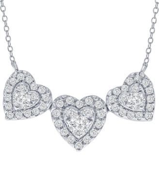 White Diamond Necklace (1/2 ct. t.w.) in 14k White Gold
