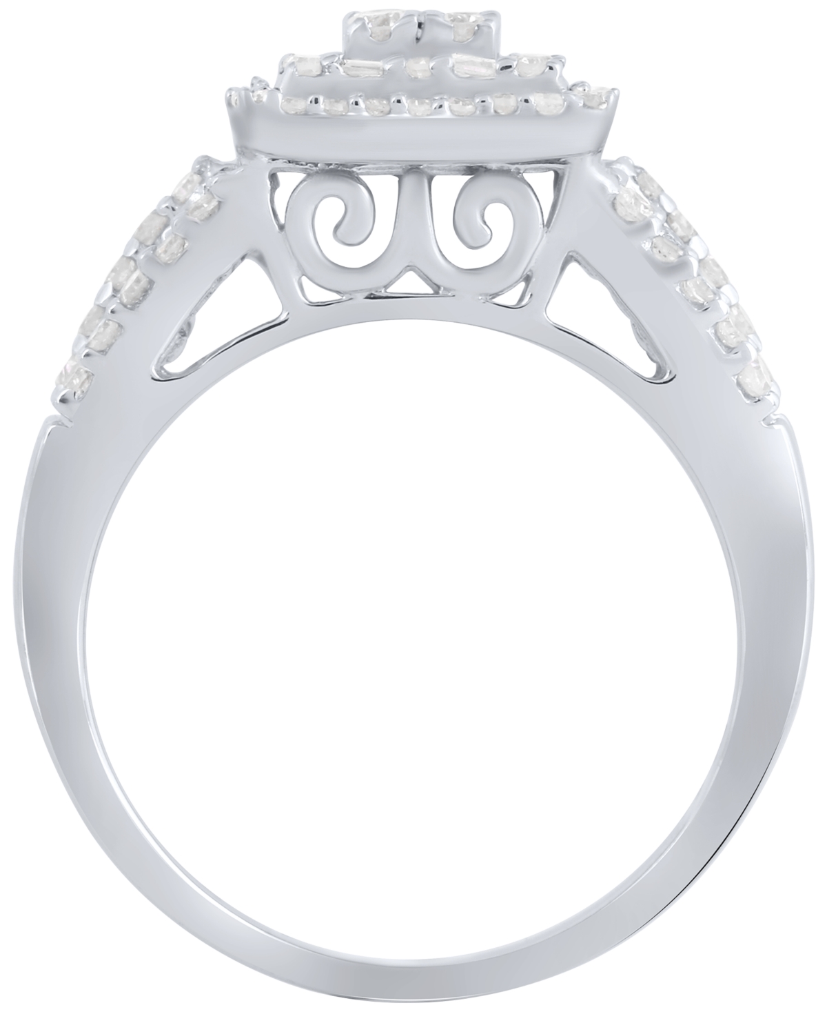Macy's White Diamond Ring (1 ct. t.w.) in 10k White Gold