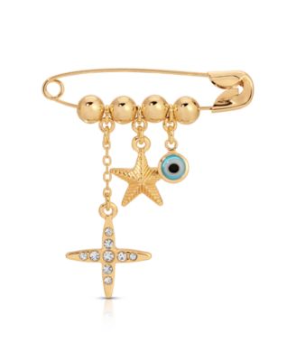 Gold Plated Celestial Brooch Set