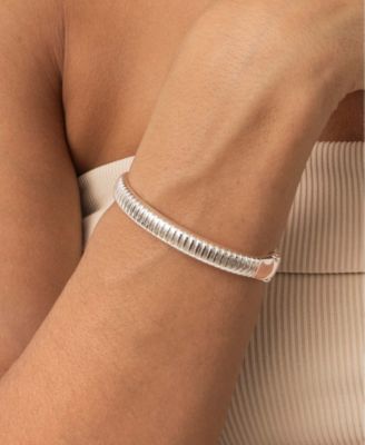 Ribbed Stacking Bangle Bracelet