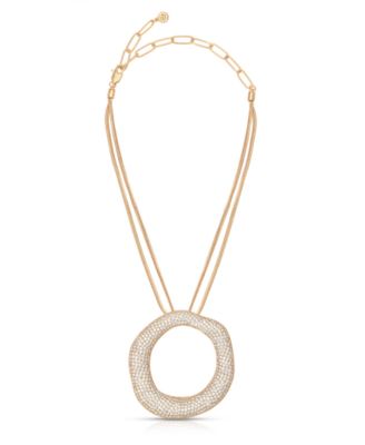 Open Circle Pave Necklace