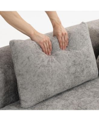 Streamdale Full-Foam Modular Sofa, 96" Boucle 2-Piece Sectional with Rounded Arms