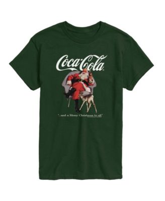 AIRWAVES - Men's Coca-Cola Christmas Sants and Deer Short-Sleeve Graphic T-Shirt