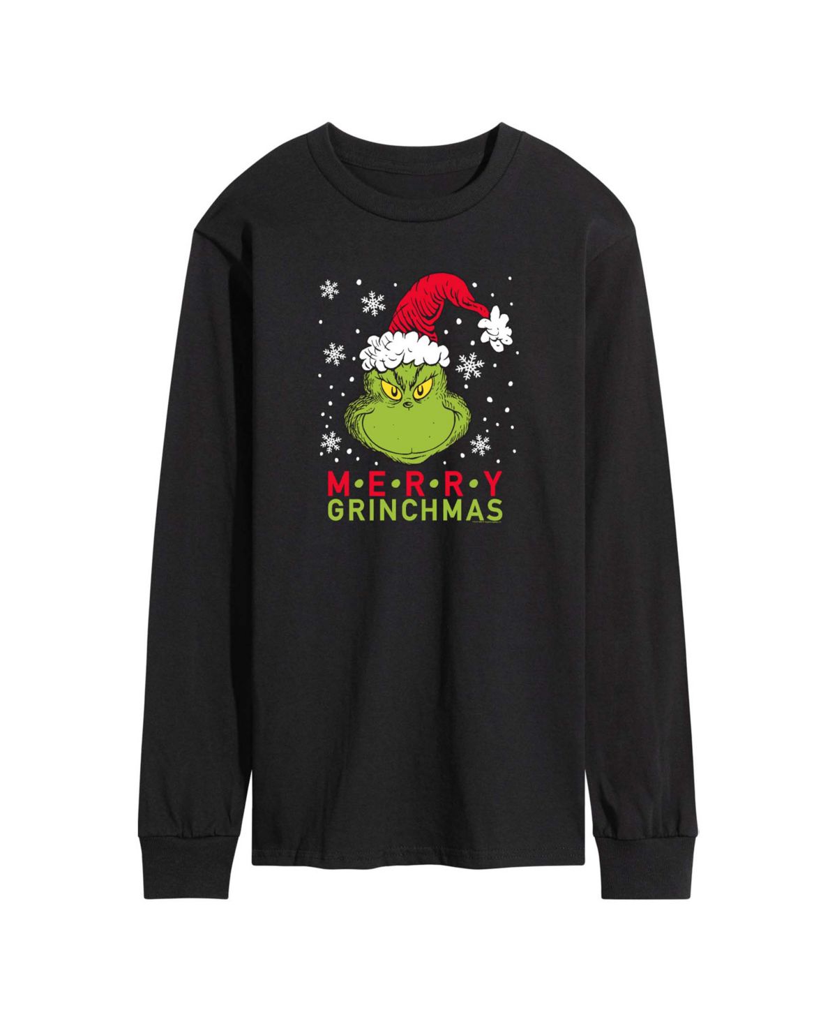 Мужская футболка с длинным рукавом The Grinch Merry Grinchmas с графическим рисунком