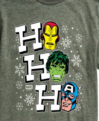 Men's Avengers Ho Ho Ho Vintage Short-Sleeve Graphic T-Shirt