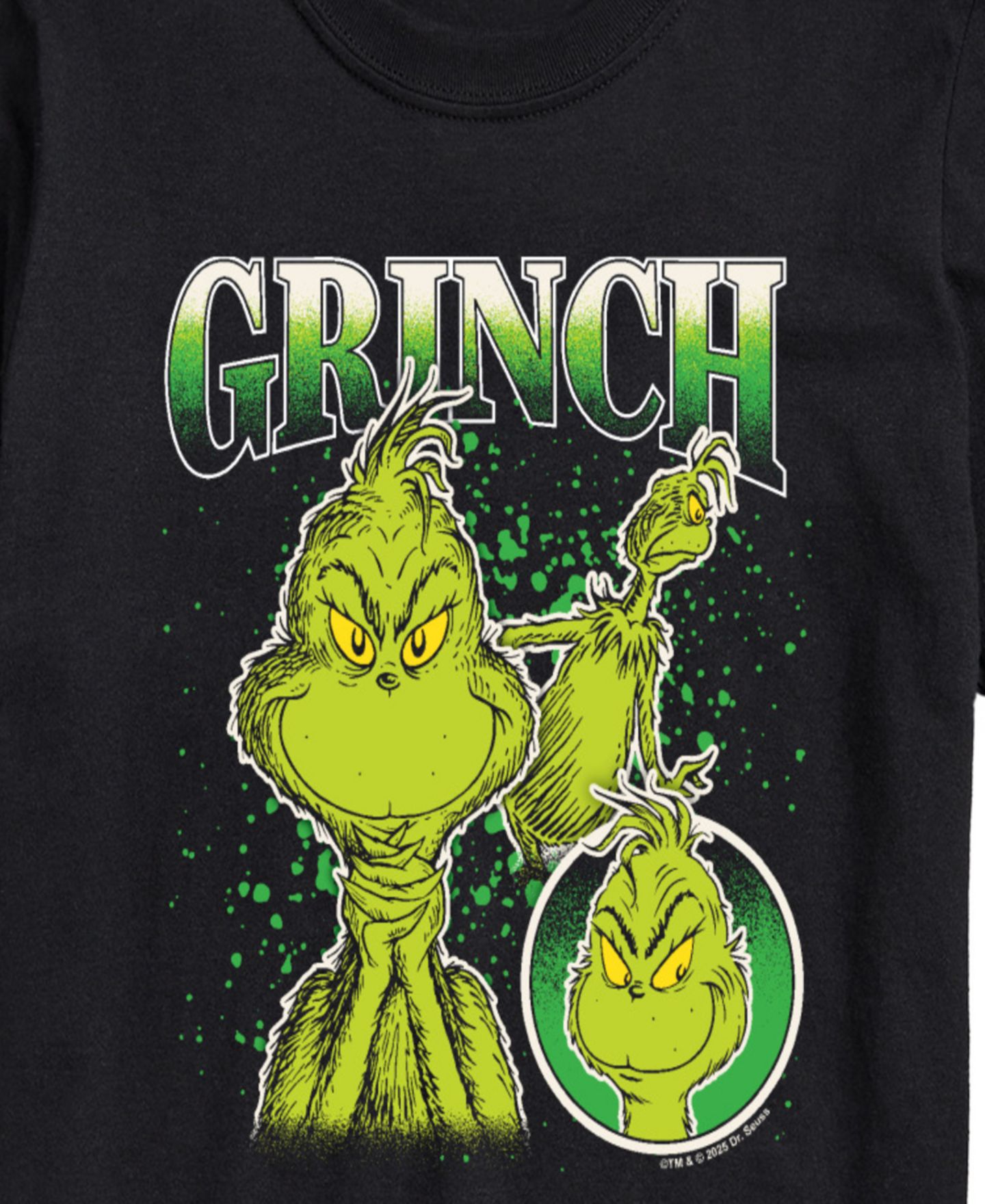 Мужская футболка AIRWAVES The Grinch Collage Graphic Short-Sleeve, цвет: Чёрный — фото 2