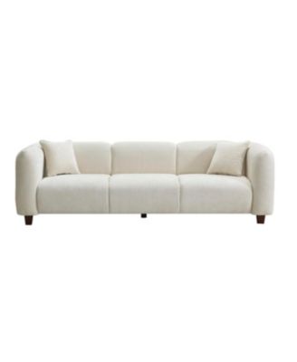 Streamdale Silo 87 in. 3 Seater Modern Upholstered Chenille Sofa, Beige