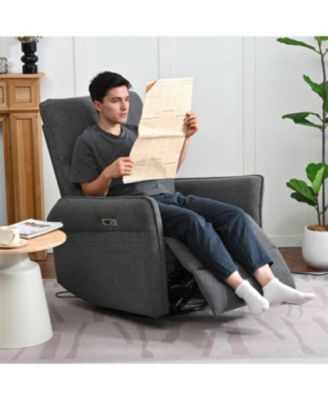 Streamdale 270 Power Swivel Rocker Recliner Chair for Adults, Electric Nursery Glider (Dark Gray
