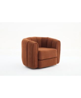 Streamdale Swivel Accent Barrel Chair, Modern Upholstered Round Armchair for Living Room
