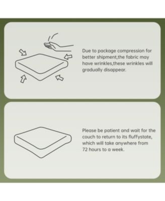 Streamdale Green L-Shaped Teddy Fabric Sofa with Chaise