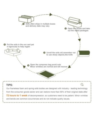 Streamdale Soft Teddy Fabric Boneless Sofa with Anti-Slip Design, Green