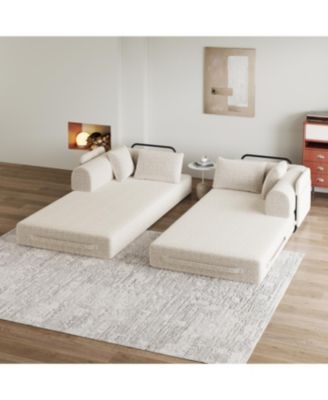 Streamdale Convertible Sleeper Sofa Bed with Pillow, Chenille Folding Mattress Couch