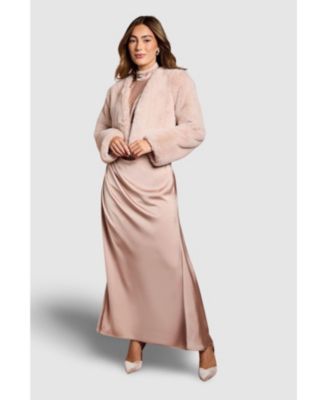 Women's Edge To Edge Faux Fur Coat