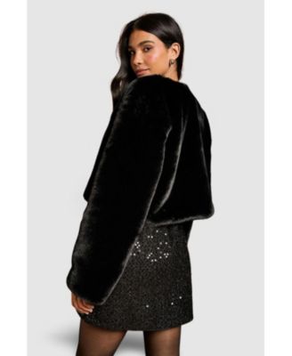 Women's Edge To Edge Faux Fur Coat