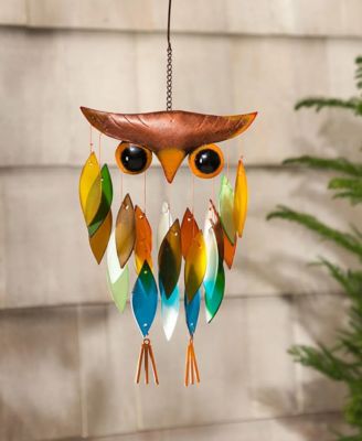 Owl Glass Wind Chime