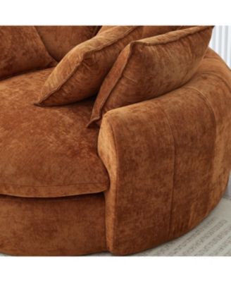 Full-Compressed Round Chaise Sofa