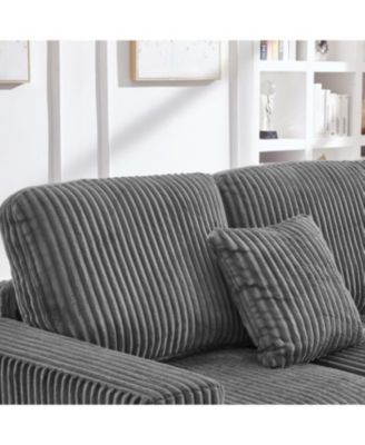 Streamdale 93" L-Shaped Sectional Sofa with Reversible Chaise Lounge (Grey